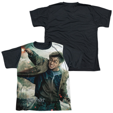 Harry Potter Harry Vs Voldemort - Youth Black Back T-Shirt Youth Black Back T-Shirt (Ages 8-12) Harry Potter   