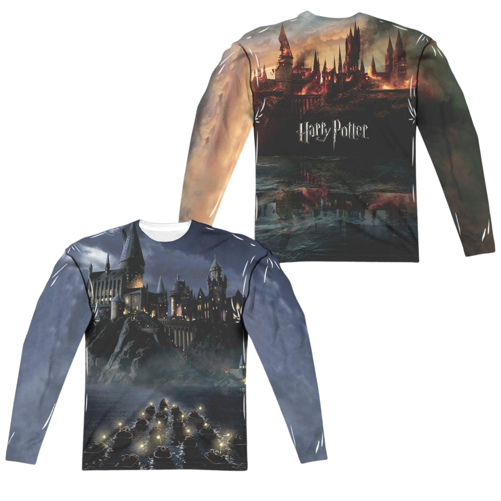 Harry Potter Hogwarts Men's All-Over Print T-Shirt Men's All-Over Print Long Sleeve Harry Potter   