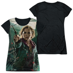 Harry Potter Hermione Final Battle Juniors Black Back T-Shirt Juniors Black Back T-Shirt Harry Potter   