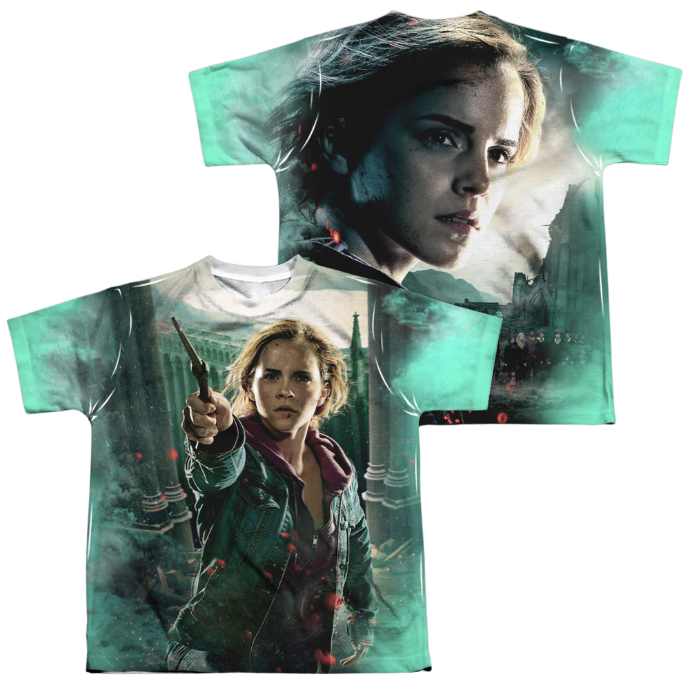 Harry Potter Hermione Final Battle (F/B) - Youth All-Over Print T-Shirt Youth All-Over Print T-Shirt (Ages 8-12) Harry Potter   