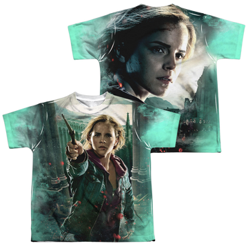 Harry Potter Hermione Final Battle (F/B) youth all-over print t-shirt for ages 8 to 12