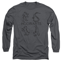 Harry Potter Literary Crests Men's Long Sleeve T-Shirt Men's Long Sleeve T-Shirt Harry Potter   