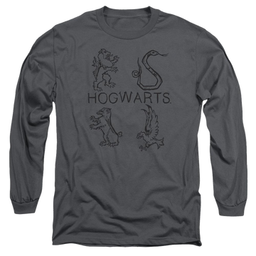 Harry Potter Literary Crests Men's Long Sleeve T-Shirt Men's Long Sleeve T-Shirt Harry Potter   