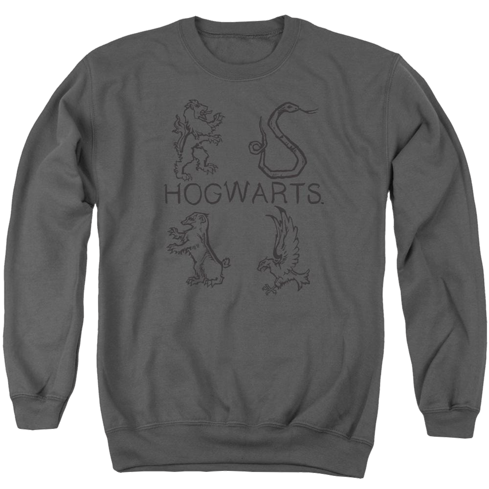Harry Potter Literary Crests Men's Crewneck Sweatshirt Men's Crewneck Sweatshirt Harry Potter   