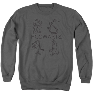 Harry Potter Literary Crests Men's Crewneck Sweatshirt Men's Crewneck Sweatshirt Harry Potter   