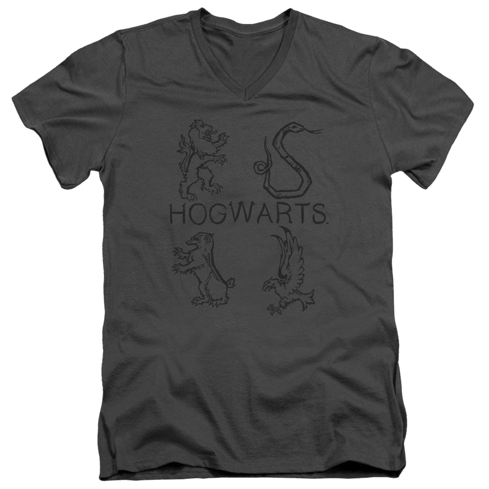 Harry Potter Literary Crests Men's V-Neck T-Shirt Men's V-Neck T-Shirt Harry Potter   