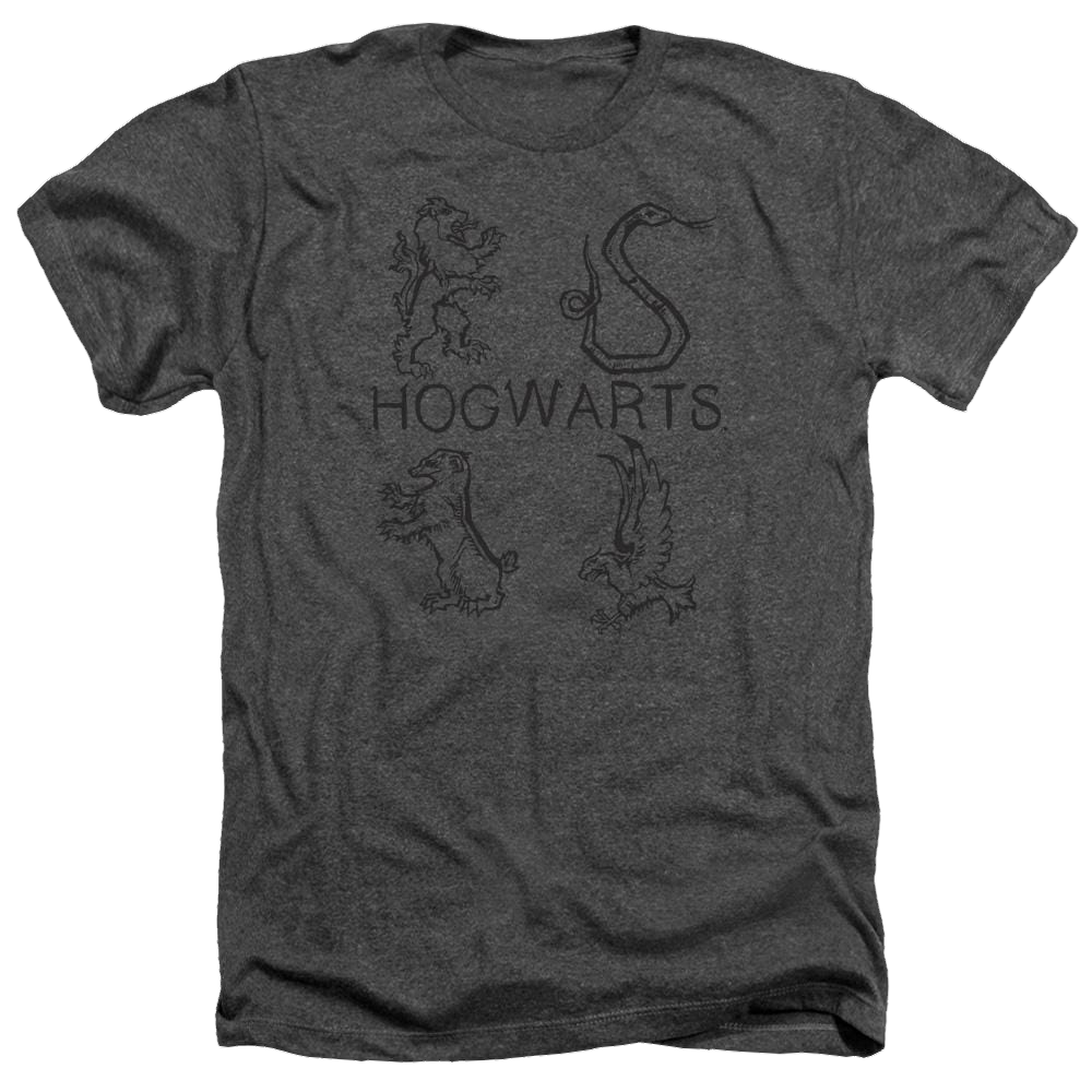 Harry Potter Literary Crests Men's Heather T-Shirt Men's Heather T-Shirt Harry Potter   