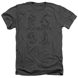 Harry Potter Literary Crests Men's Heather T-Shirt Men's Heather T-Shirt Harry Potter   