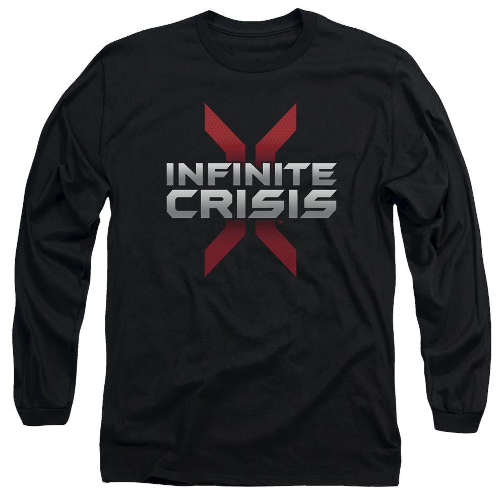 Infinite Crisis Logo Men's Long Sleeve T-Shirt Men's Long Sleeve T-Shirt Infinite Crisis   
