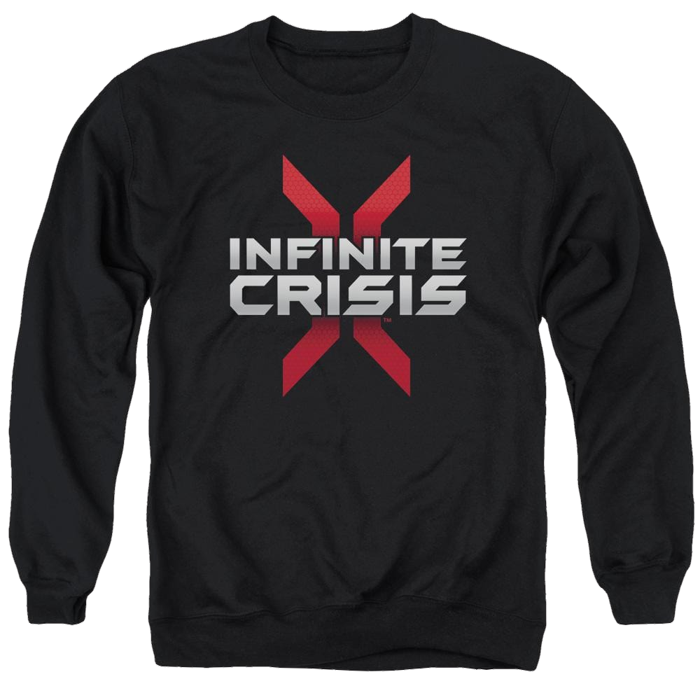 Infinite Crisis Logo Men's Crewneck Sweatshirt Men's Crewneck Sweatshirt Infinite Crisis   