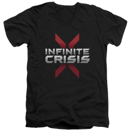 Infinite Crisis Logo Men's V-Neck T-Shirt Men's V-Neck T-Shirt Infinite Crisis   