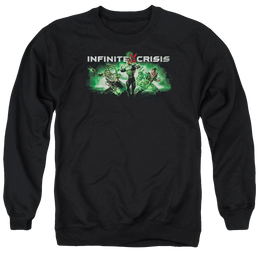 Infinite Crisis Ic Green Men's Crewneck Sweatshirt Men's Crewneck Sweatshirt Infinite Crisis   