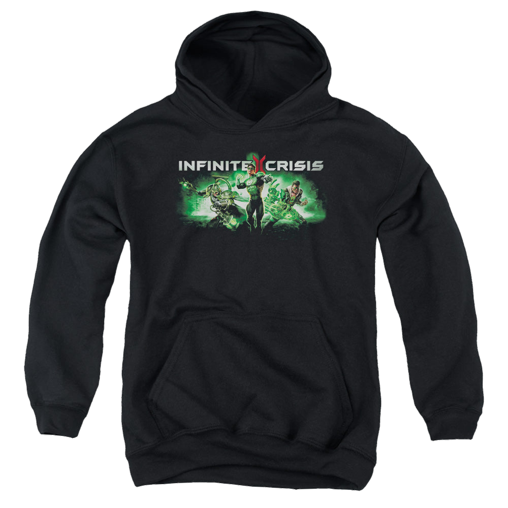 Infinite Crisis Ic Green - Youth Hoodie Youth Hoodie (Ages 8-12) Infinite Crisis   