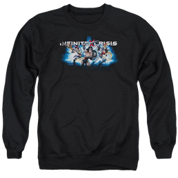 Infinite Crisis Ic Blue Men's Crewneck Sweatshirt Men's Crewneck Sweatshirt Infinite Crisis   