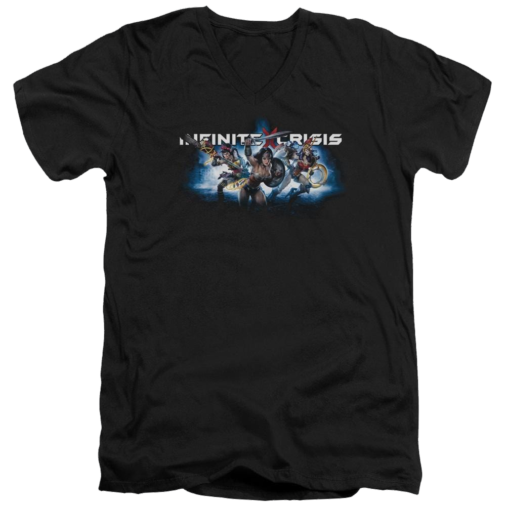 Infinite Crisis Ic Blue Men's V-Neck T-Shirt Men's V-Neck T-Shirt Infinite Crisis   