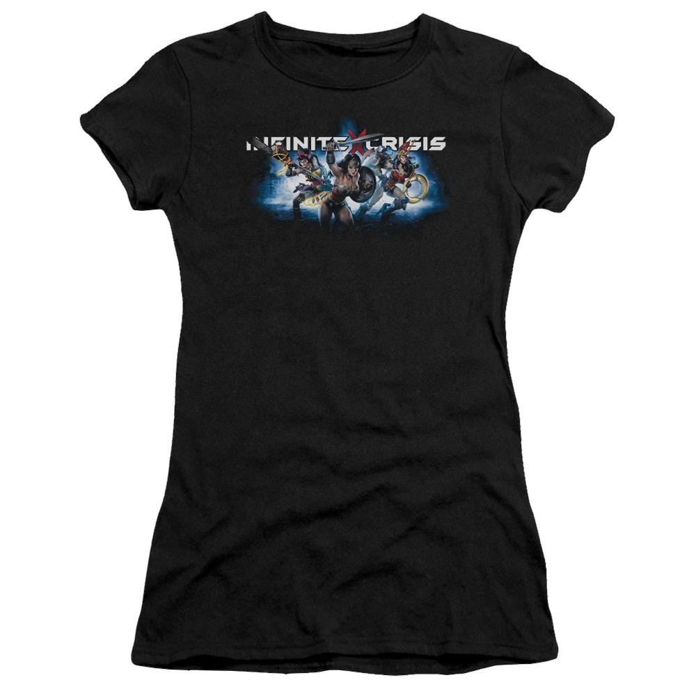 Infinite Crisis Ic Blue Juniors T-Shirt Juniors T-Shirt Infinite Crisis   