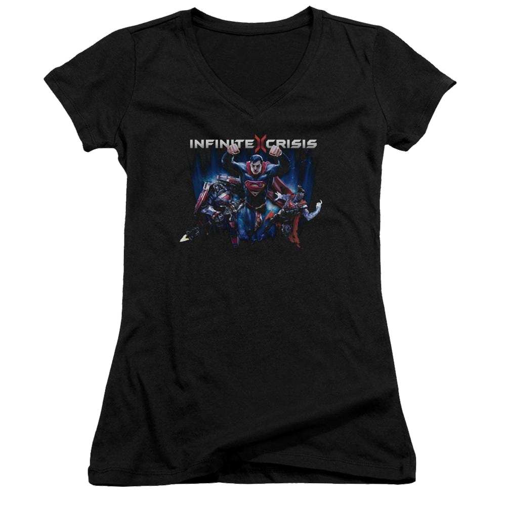 Infinite Crisis Ic Super Juniors V-Neck T-Shirt Juniors V-Neck T-Shirt Infinite Crisis   