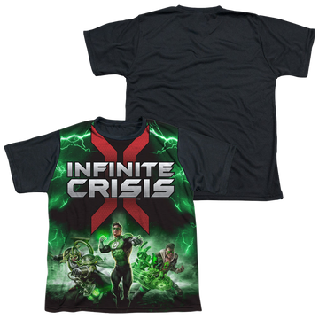 Infinite Crisis Ic Green Lantern youth black back t-shirt for ages 8 to 12