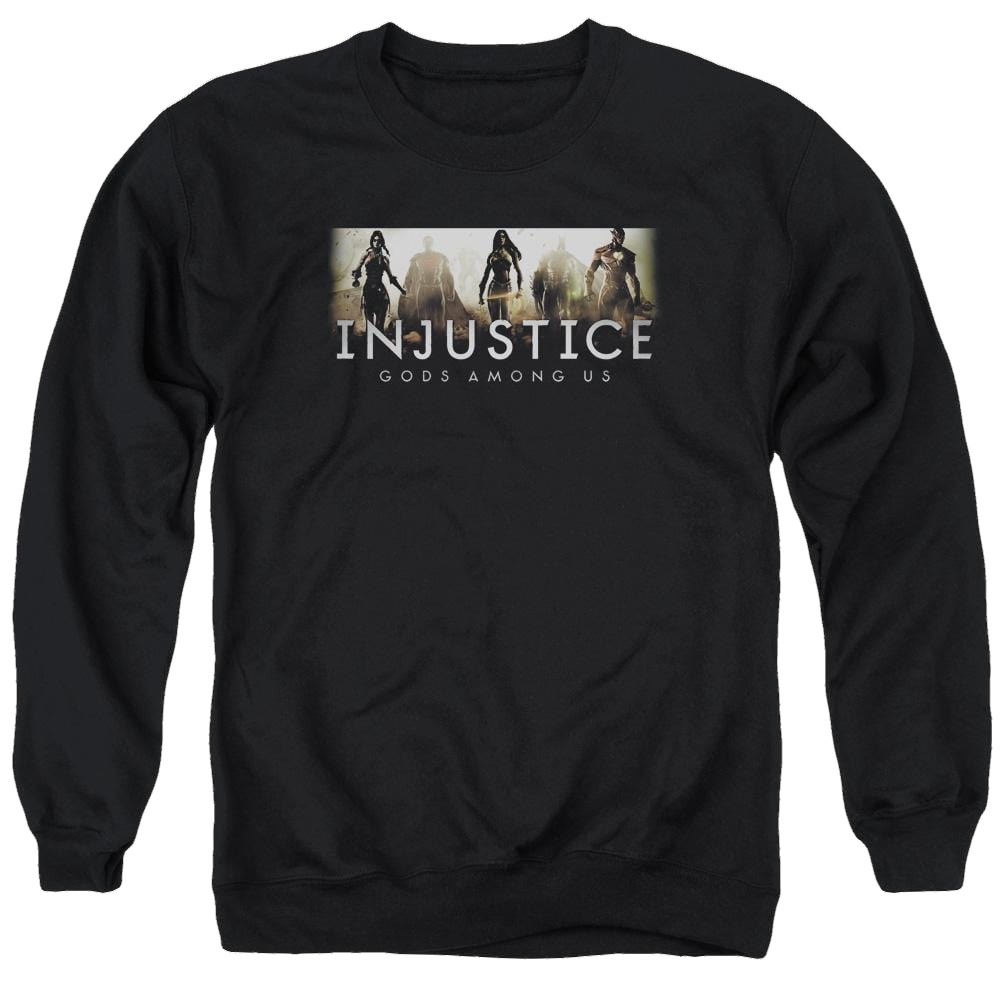 Injustice Gods Among Us Logo Men's Crewneck Sweatshirt Men's Crewneck Sweatshirt Injustice Gods Among Us   
