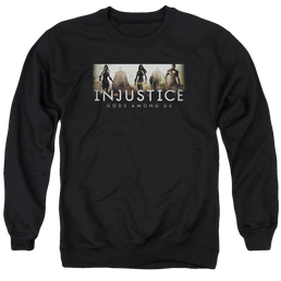 Injustice Gods Among Us Logo Men's Crewneck Sweatshirt Men's Crewneck Sweatshirt Injustice Gods Among Us   