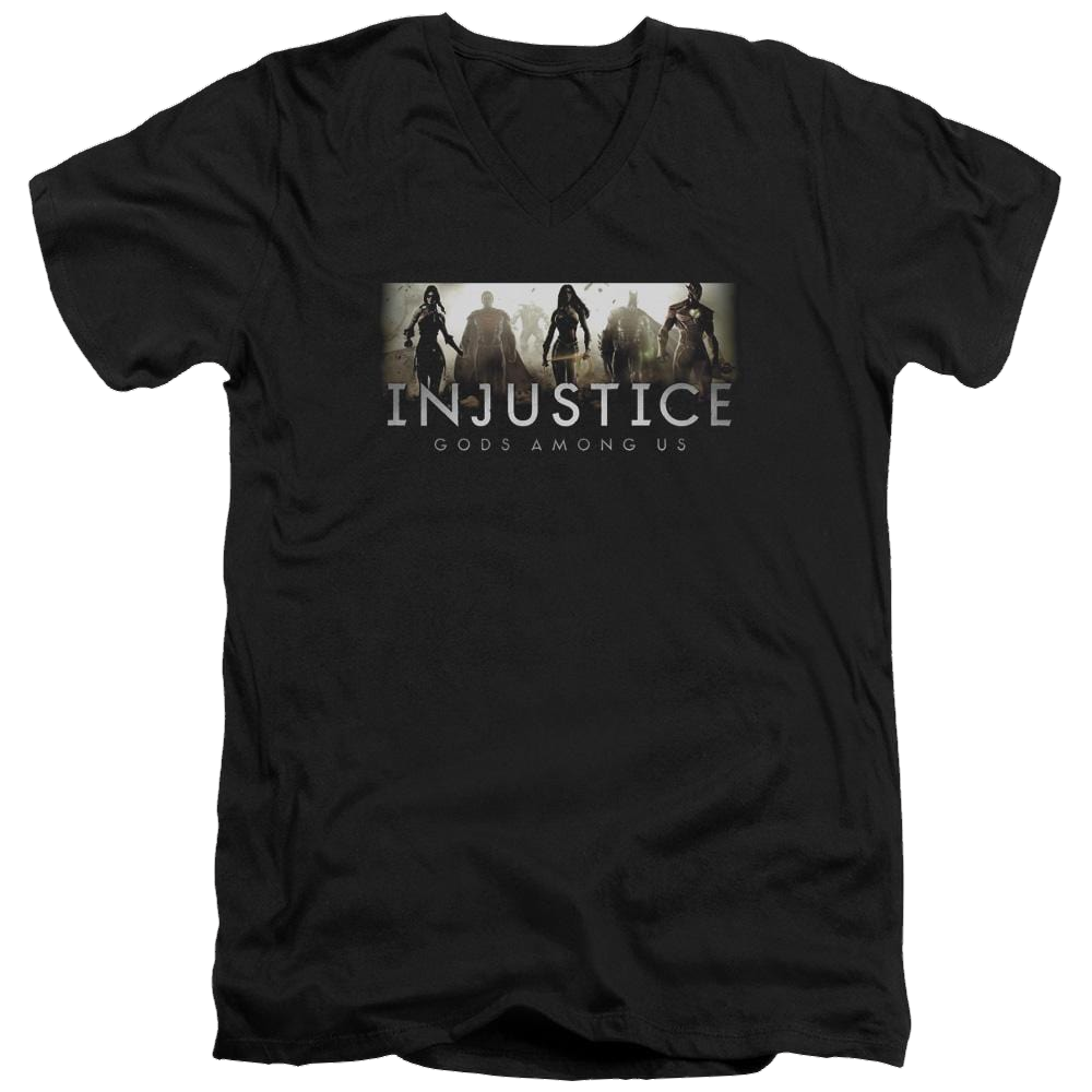 Injustice Gods Among Us Logo Men's V-Neck T-Shirt Men's V-Neck T-Shirt Injustice Gods Among Us   