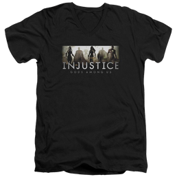 Injustice Gods Among Us Logo Men's V-Neck T-Shirt Men's V-Neck T-Shirt Injustice Gods Among Us   