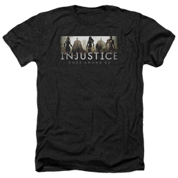 Injustice Gods Among Us Logo Men's Heather T-Shirt Men's Heather T-Shirt Injustice Gods Among Us   