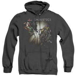 Good Vs Evil - Heather Pullover Hoodie Heather Pullover Hoodie Injustice Gods Among Us   