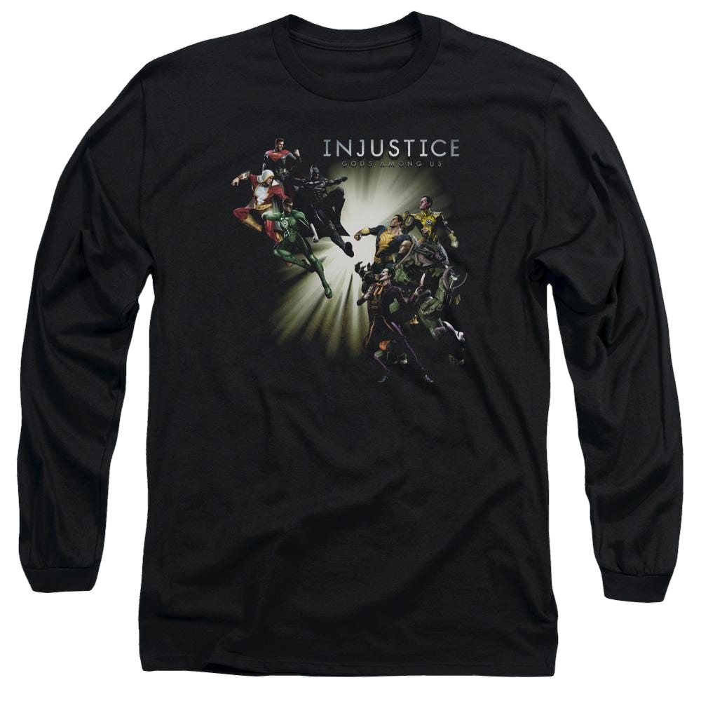 Injustice Gods Among Us Good Vs Evil Men's Long Sleeve T-Shirt Men's Long Sleeve T-Shirt Injustice Gods Among Us   