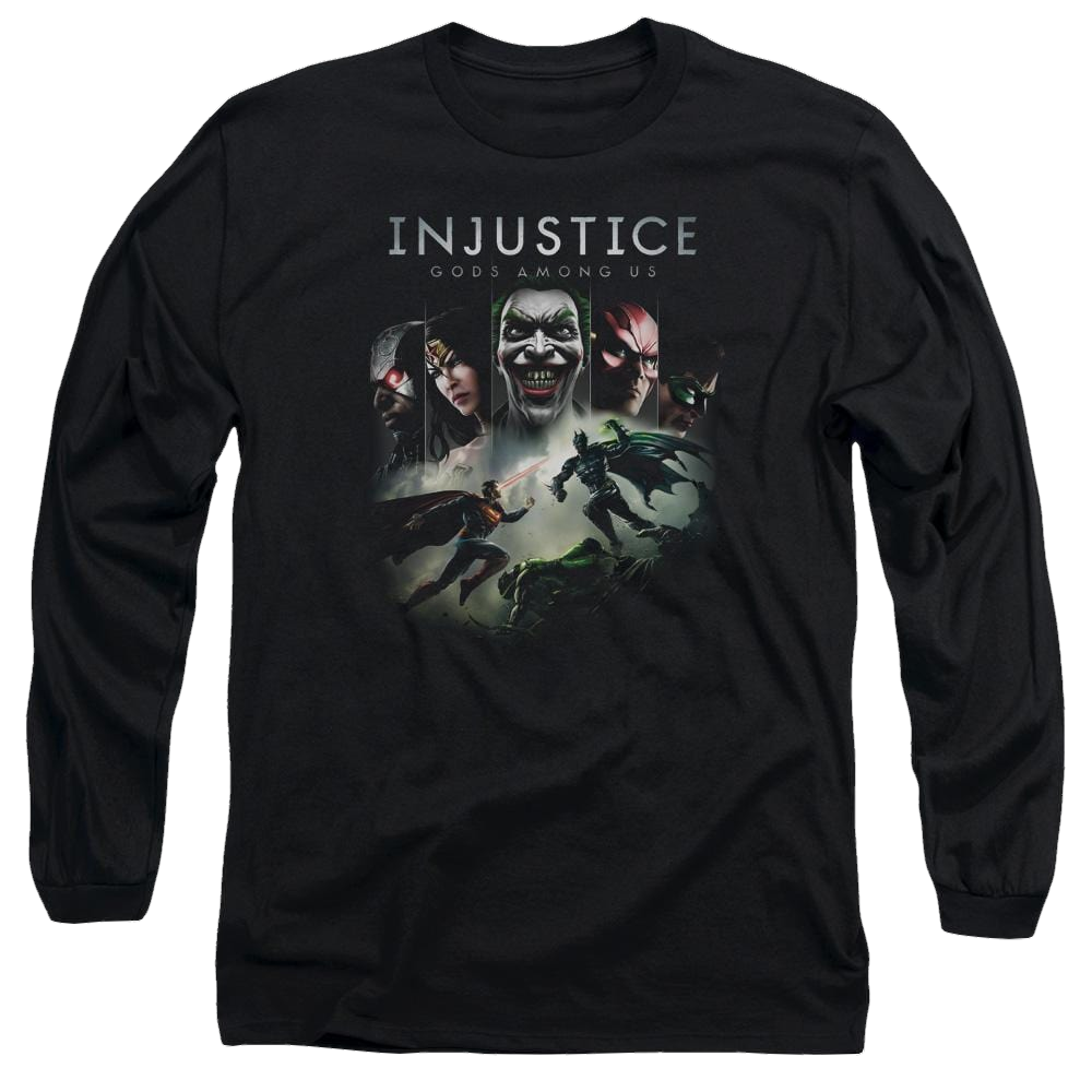 Injustice Gods Among Us Key Art Men's Long Sleeve T-Shirt Men's Long Sleeve T-Shirt Injustice Gods Among Us   