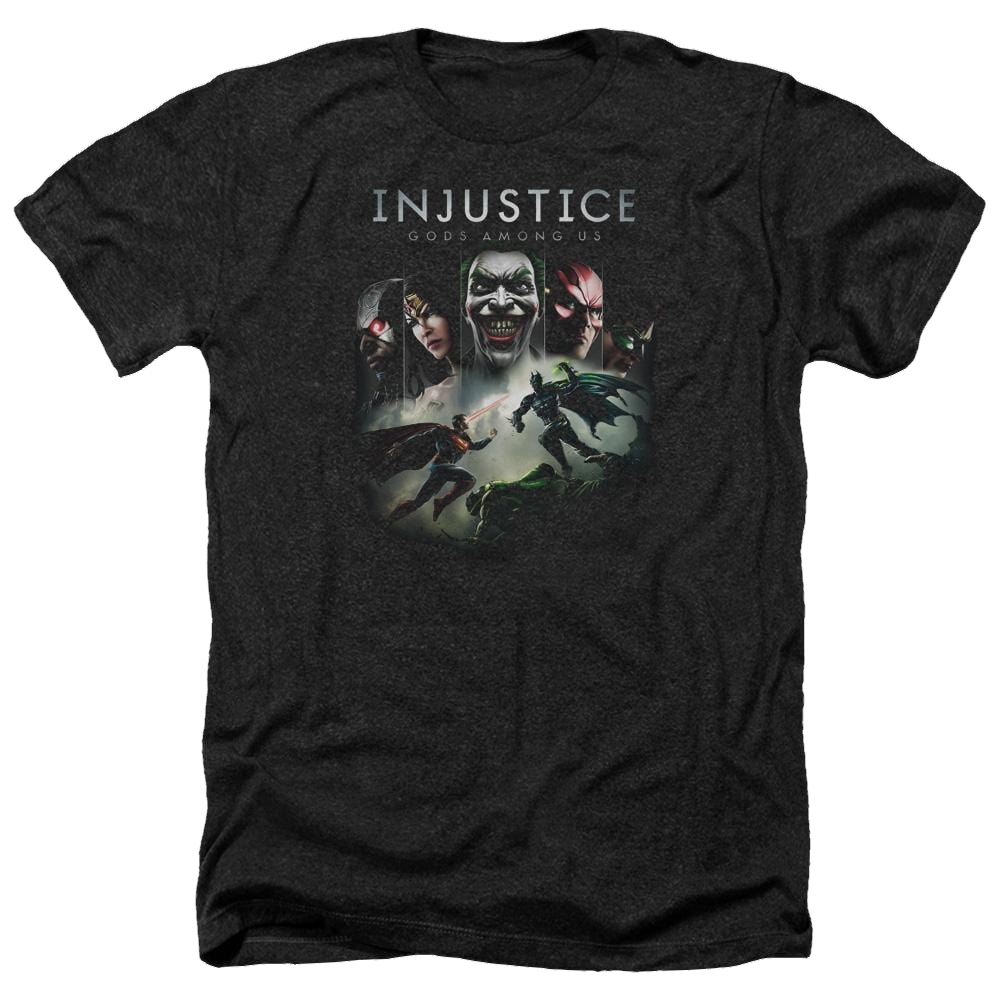 Injustice Gods Among Us Key Art Men's Heather T-Shirt Men's Heather T-Shirt Injustice Gods Among Us   