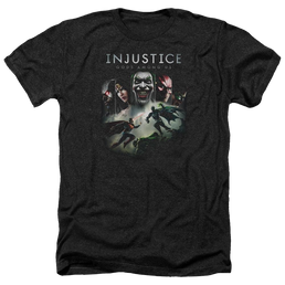 Injustice Gods Among Us Key Art Men's Heather T-Shirt Men's Heather T-Shirt Injustice Gods Among Us   