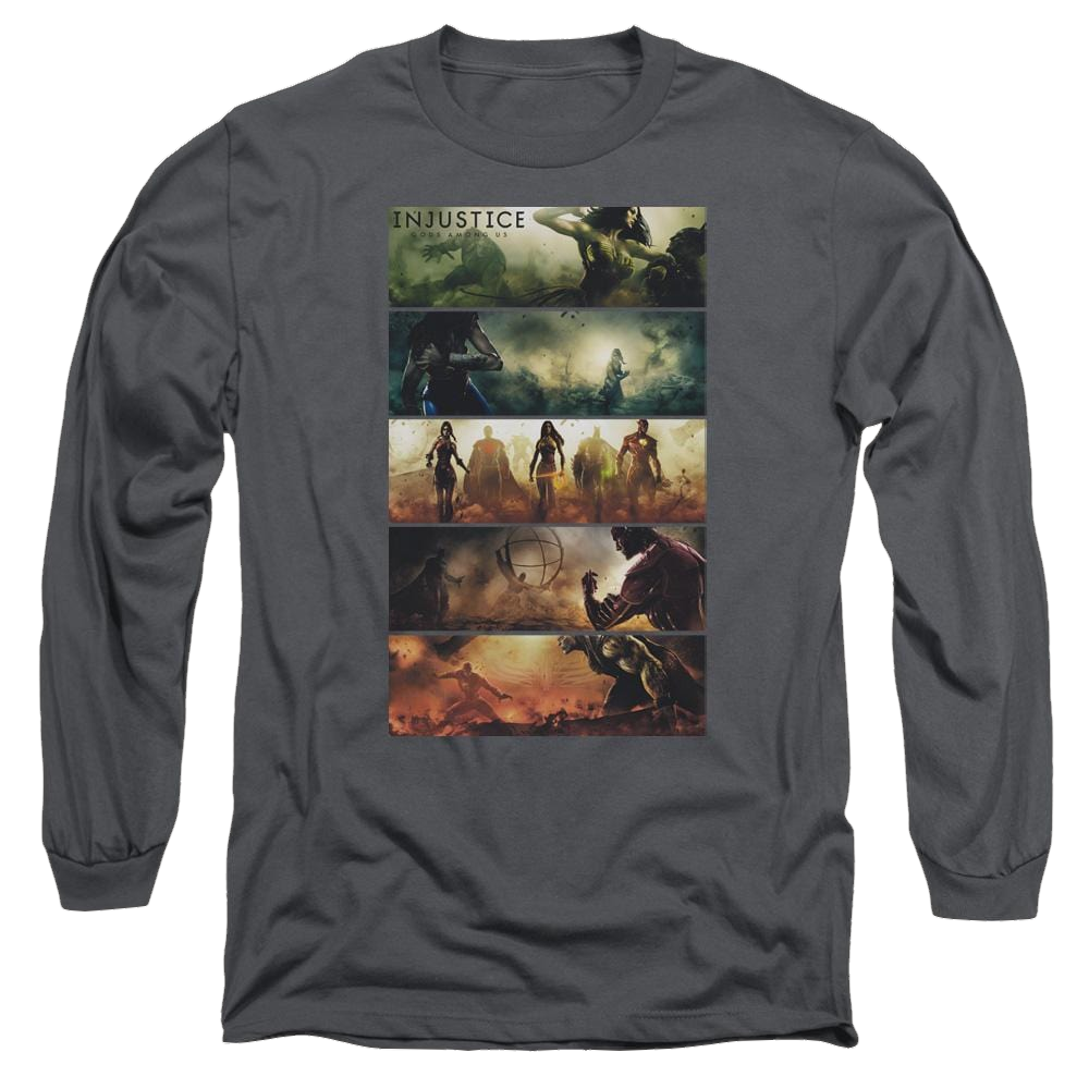 Injustice Gods Among Us Panels Men's Long Sleeve T-Shirt Men's Long Sleeve T-Shirt Injustice Gods Among Us   
