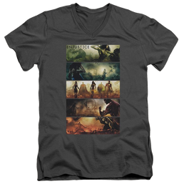 Injustice Gods Among Us Panels Men's V-Neck T-Shirt Men's V-Neck T-Shirt Injustice Gods Among Us   