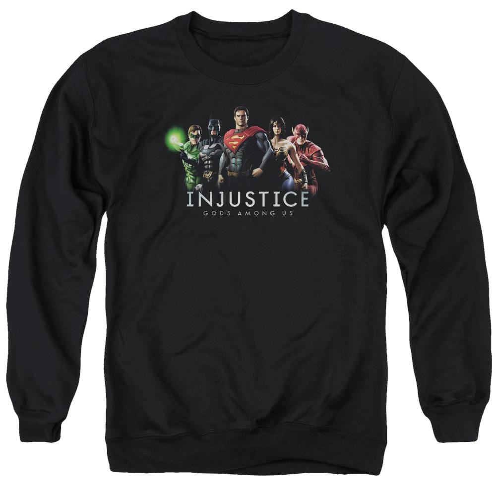 Injustice Gods Among Us Injustice League Men's Crewneck Sweatshirt Men's Crewneck Sweatshirt Injustice Gods Among Us   