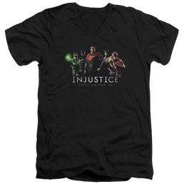 Injustice Gods Among Us Injustice League Men's V-Neck T-Shirt Men's V-Neck T-Shirt Injustice Gods Among Us   
