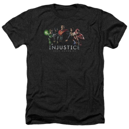 Injustice Gods Among Us Injustice League Men's Heather T-Shirt Men's Heather T-Shirt Injustice Gods Among Us   