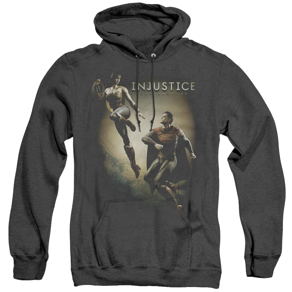 Battle Of The Gods - Heather Pullover Hoodie Heather Pullover Hoodie Injustice Gods Among Us   