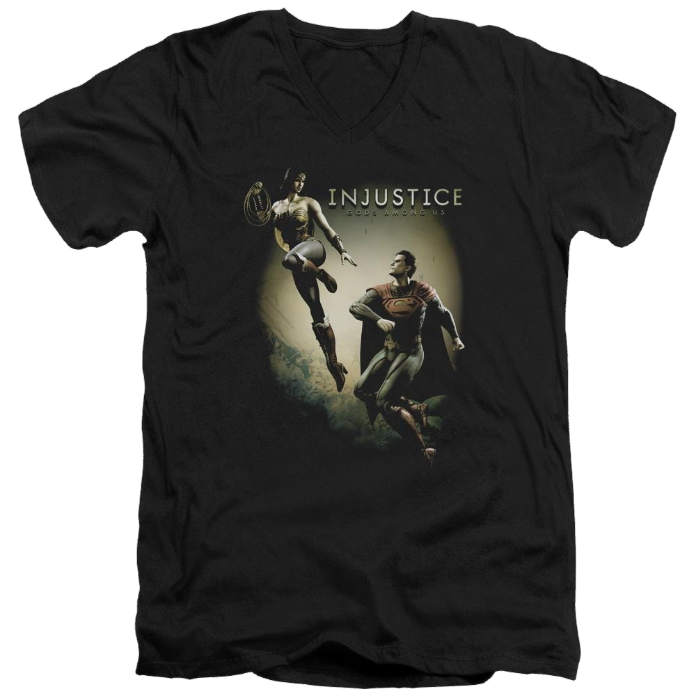 Injustice Gods Among Us Battle Of The Gods Men's V-Neck T-Shirt Men's V-Neck T-Shirt Injustice Gods Among Us   