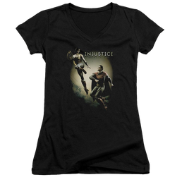 Injustice Gods Among Us Battle Of The Gods Juniors V-Neck T-Shirt Juniors V-Neck T-Shirt Injustice Gods Among Us   