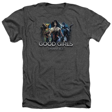 Injustice Gods Among Us Good Girls Men's Heather T-Shirt Men's Heather T-Shirt Justice League   