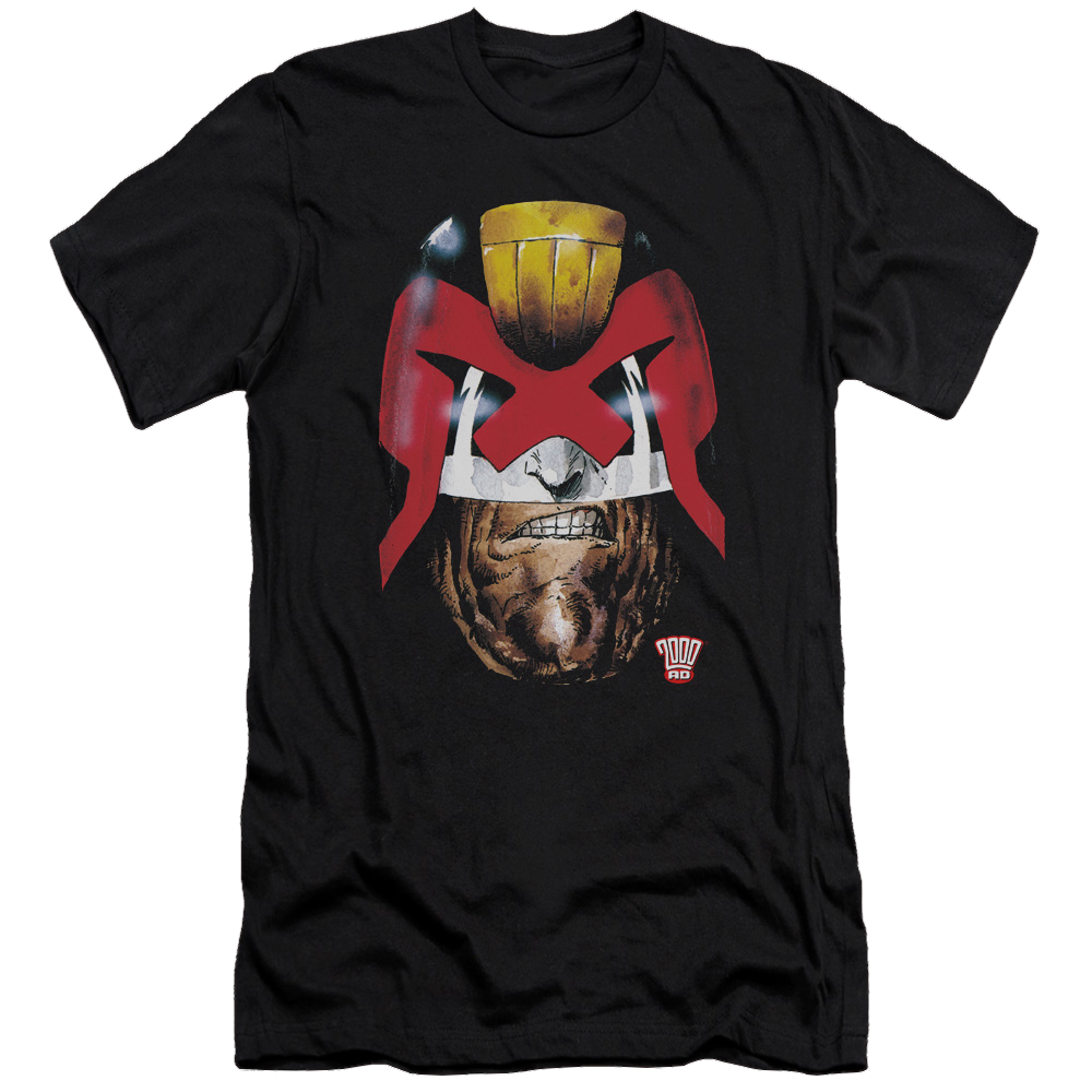 Judge Dredd Dredd's Head Premium Adult Slim Fit T-Shirt Men's Premium Slim Fit T-Shirt Judge Dredd   