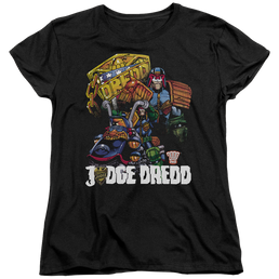Judge Dredd Bike And Badge Women's T-Shirt Women's T-Shirt Judge Dredd   