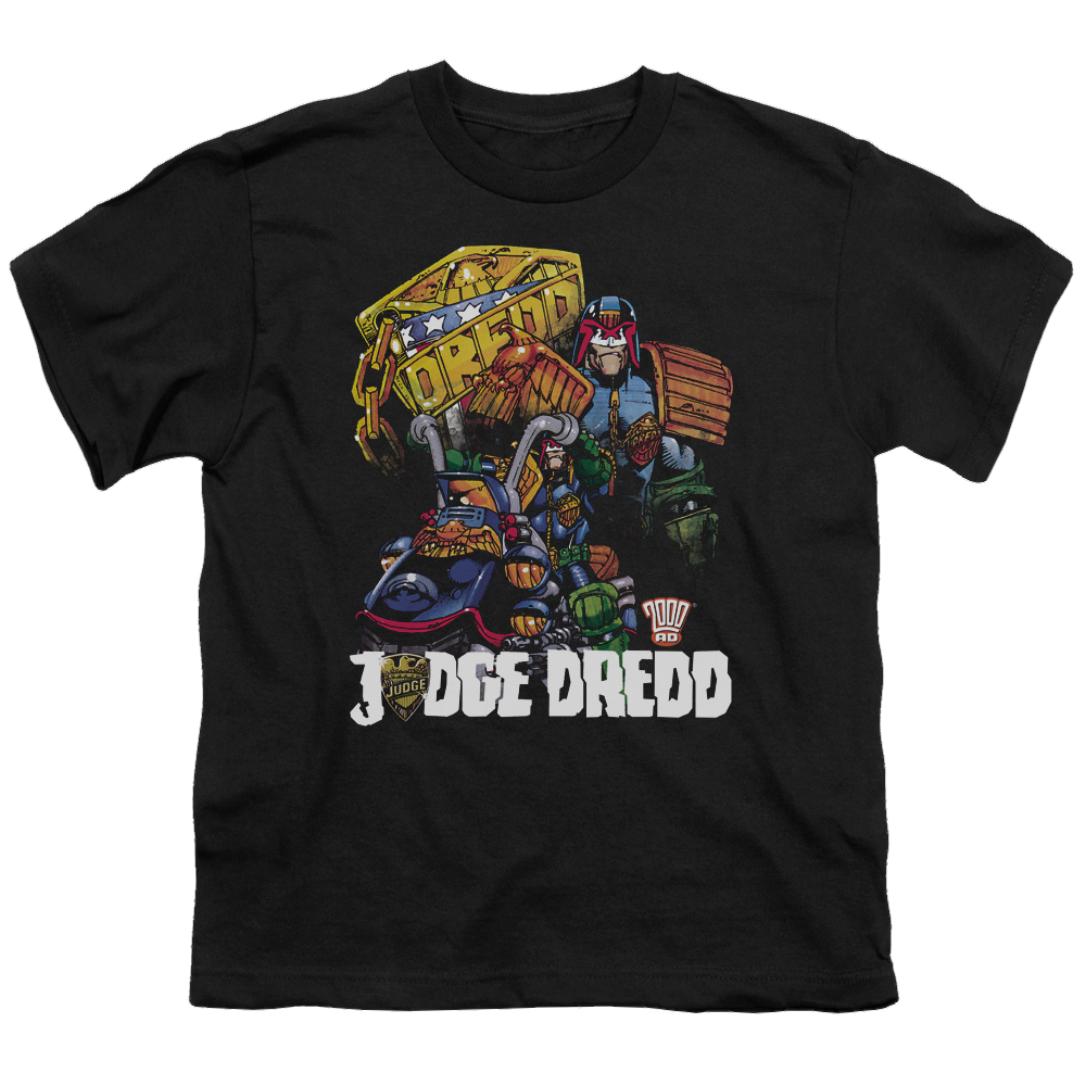 Judge Dredd Bike And Badge Youth T-Shirt (Ages 8-12) Youth T-Shirt (Ages 8-12) Judge Dredd   