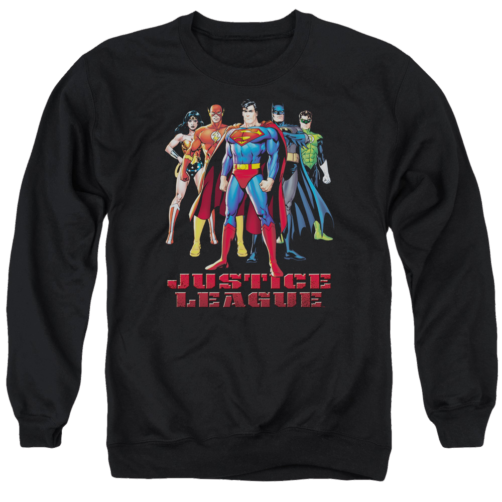 Justice League In League Men's Crewneck Sweatshirt Men's Crewneck Sweatshirt Justice League   