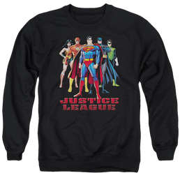 Justice League In League Men's Crewneck Sweatshirt Men's Crewneck Sweatshirt Justice League   