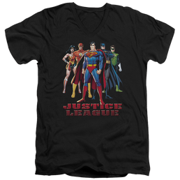 Justice League In League Men's V-Neck T-Shirt Men's V-Neck T-Shirt Justice League   