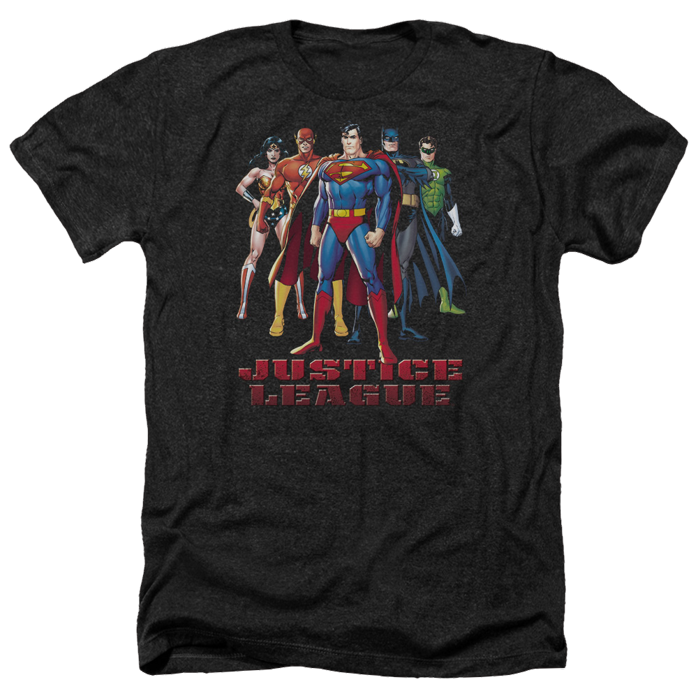 Justice League In League Men's Heather T-Shirt Men's Heather T-Shirt Justice League   