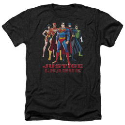 Justice League In League Men's Heather T-Shirt Men's Heather T-Shirt Justice League   
