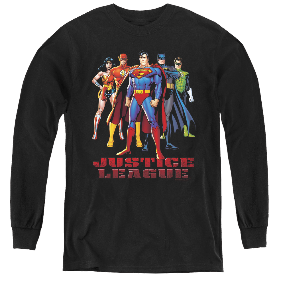 Justice League In League - Youth Long Sleeve T-Shirt Youth Long Sleeve T-Shirt Justice League   